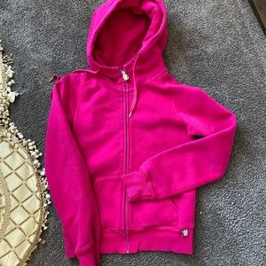 Aritzia TNA hot pink zip up hoodie